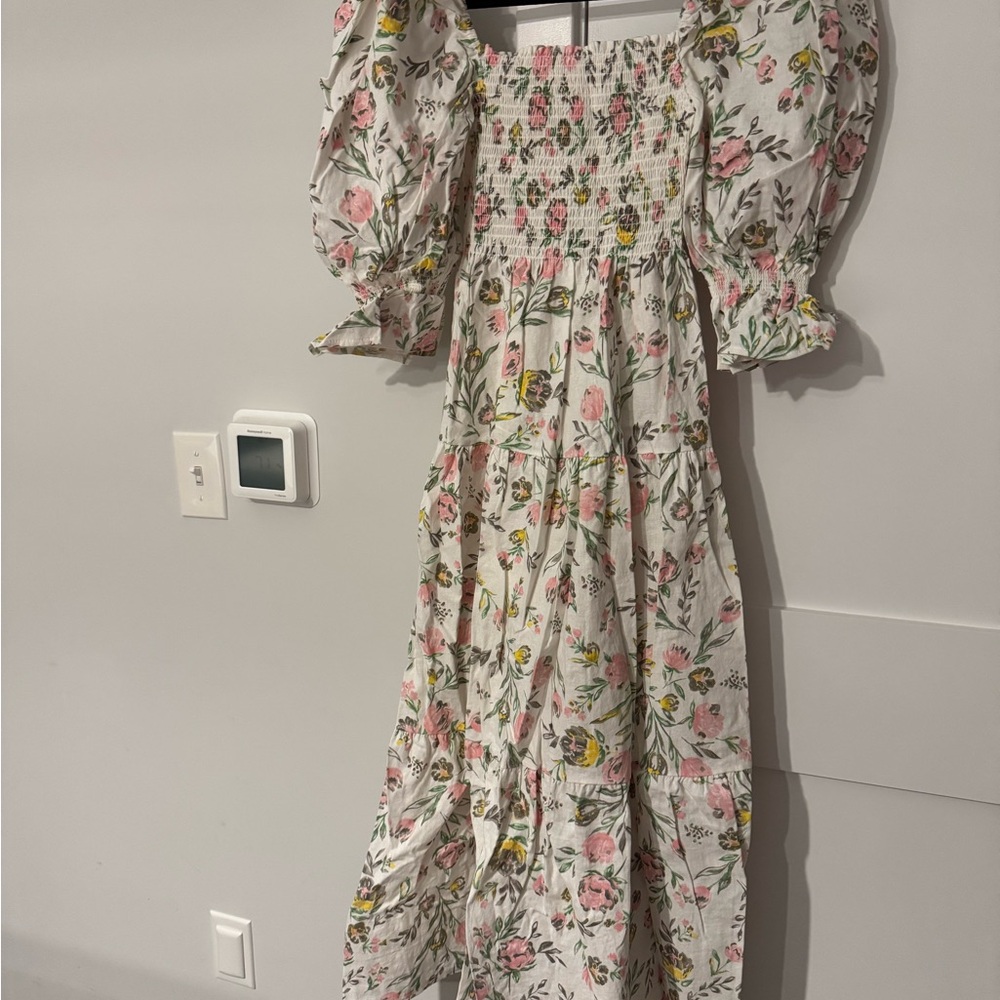 Floral Puff Sleeve Maxi Dress